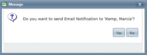 New User Notification Message