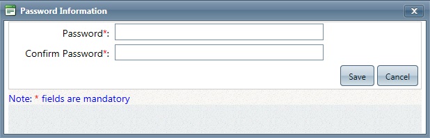 Change Password Window