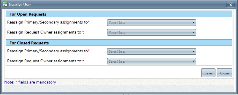 Reassign Requests