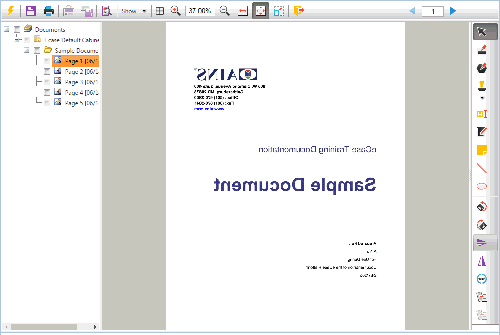 Document flipped horizontally