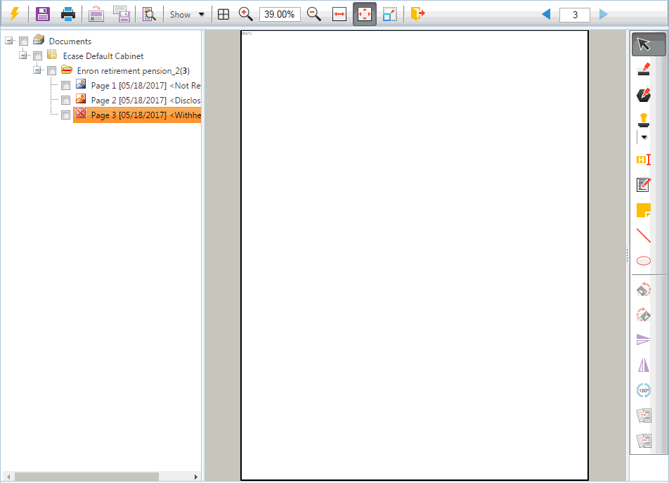 Fully redacted document page